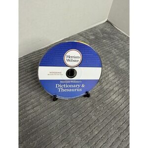Merriam Webster Dictionary And Thesaurus PC CD Rom Software-RARE-